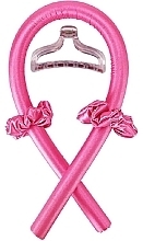 Парфумерія, косметика Бігуді для волосся губчасті + крабик, рожеві - Deni Carte
