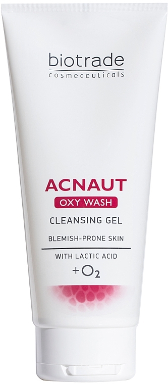 Ніжний гель для вмивання з киснем і молочною кислотою - Biotrade Acnaut Oxy Wash Cleansing Gel — фото N1