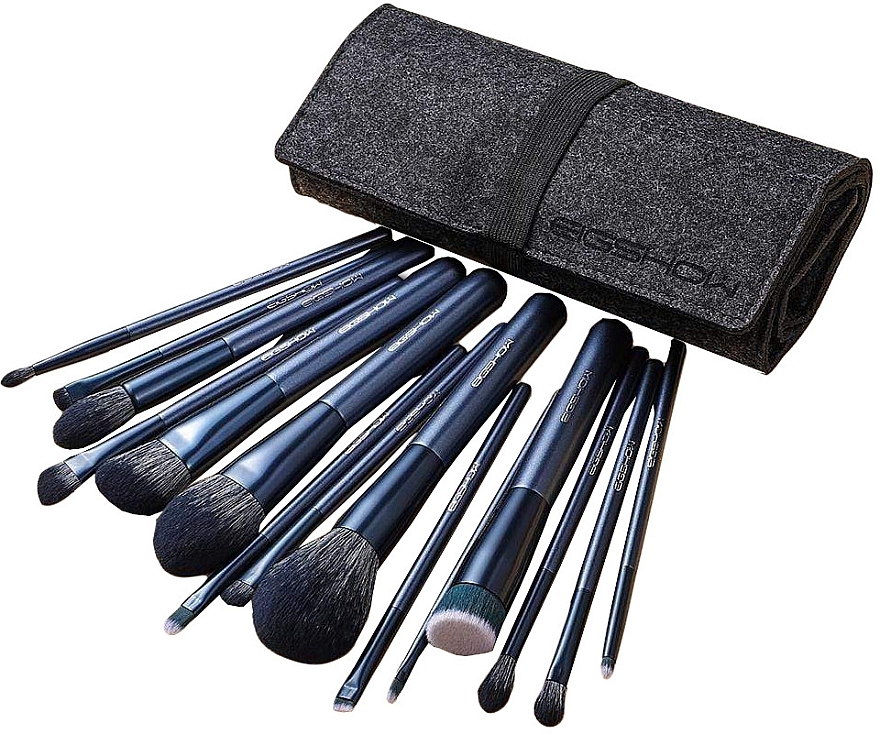 Набір пензлів для макіяжу, 15 шт. - Eigshow Makeup Brush Kit In Gift Box Tourmaline Blue — фото N1