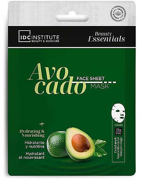 Маска для лица - IDC Institute Ultra Thin Face Mask Avocado — фото N1