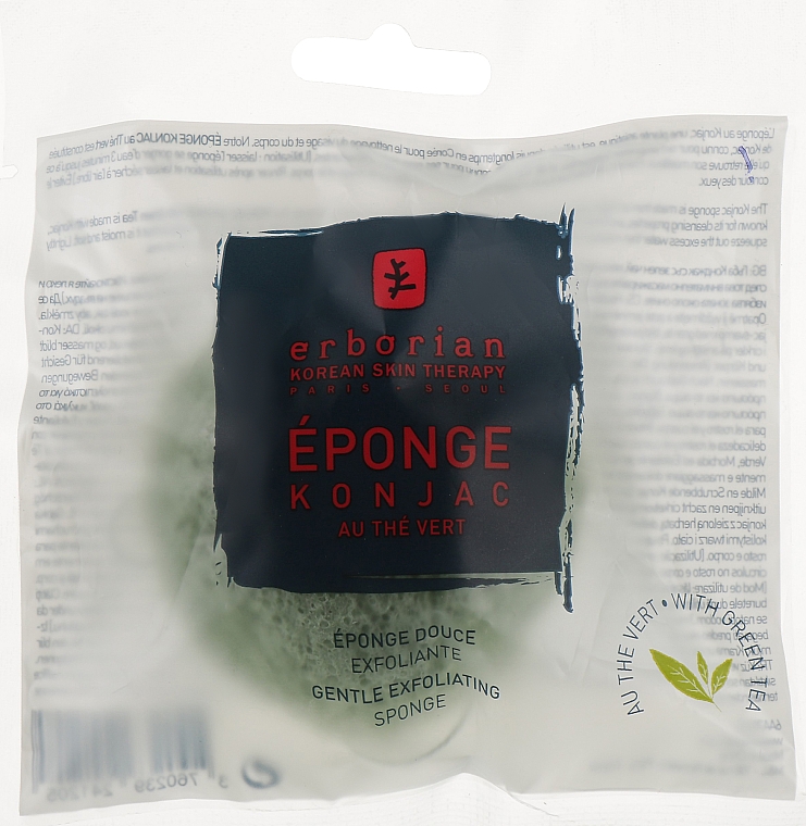 Спонж конняку с зеленым чаем - Erborian Green Tea Konjac Sponge  — фото N1