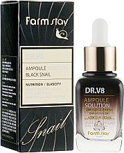 Ампульна сироватка з муцином чорного равлика - FarmStay DR.V8 Ampoule Solution Black Snail — фото N1