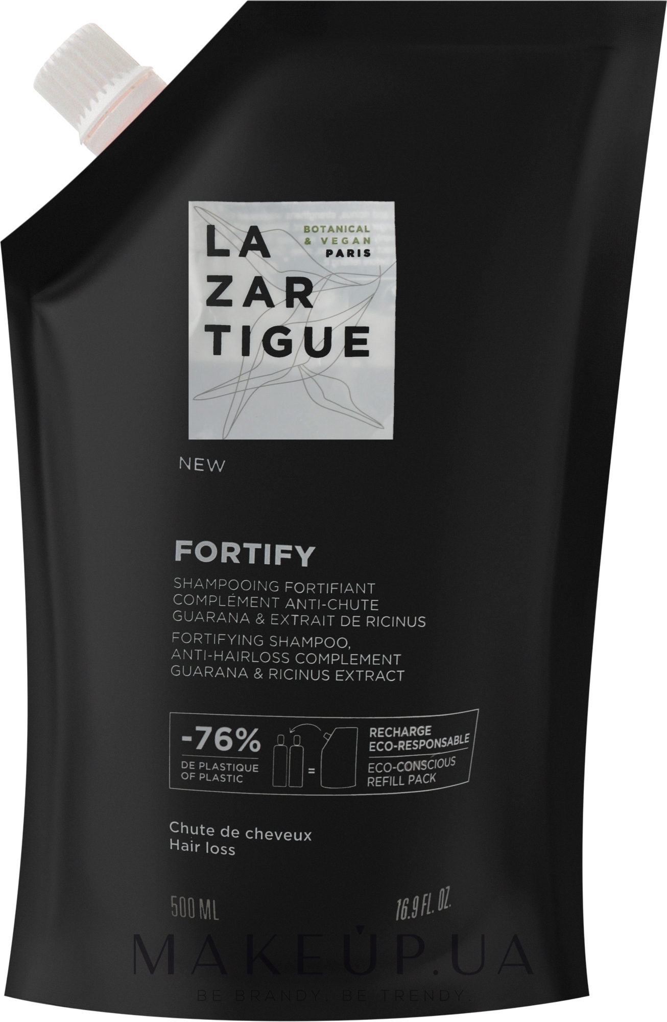 Шампунь укрепляющий против выпадения волос - Lazartigue Fortifying Shampoo Anti-Hair Loss (Refill) — фото 500ml