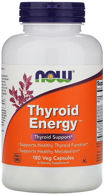 Желатиновые капсулы "Энергия щитовидной железы" - Now Foods Thyroid Energy  — фото N3