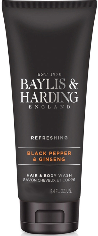 Гель для душа и шампунь "2 в 1" - Baylis & Harding Black Pepper & Ginseng