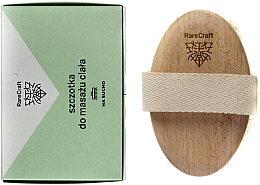 Дерев'яна щітка з натуральною щетиною для сухого масажу - RareCraft — фото N4
