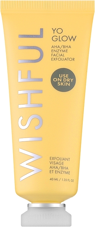 Энзимный скраб для лица - Wishful Yo Glow AHA & BHA Facial Enzyme Scrub (мини) — фото N1