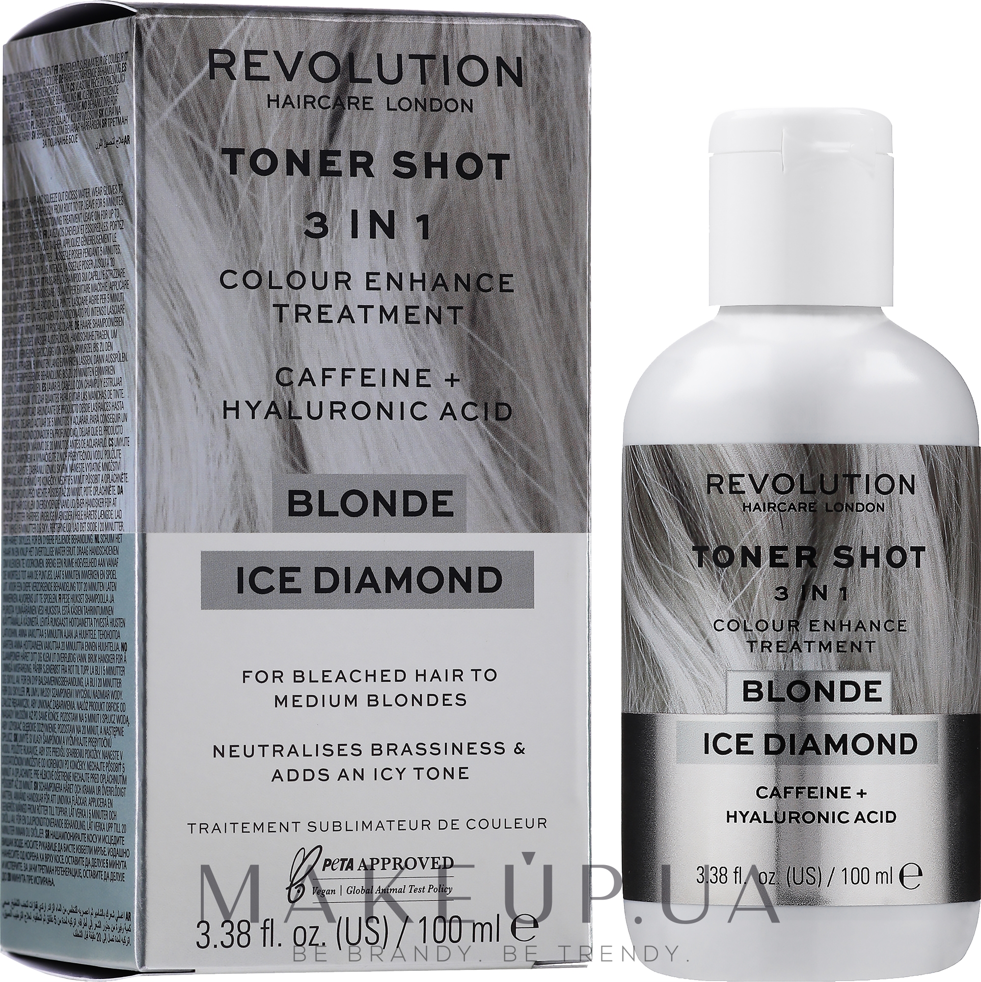 Тонер для волос - Makeup Revolution Hair Care Toner Shot — фото Blonde Ice Diamond
