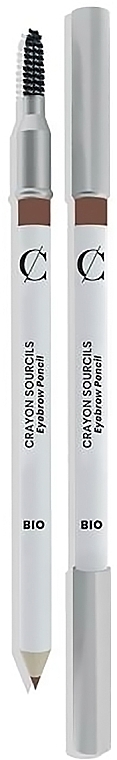 Олівець для брів з пензликом - Couleur Caramel Eyebrow Pencil — фото N1