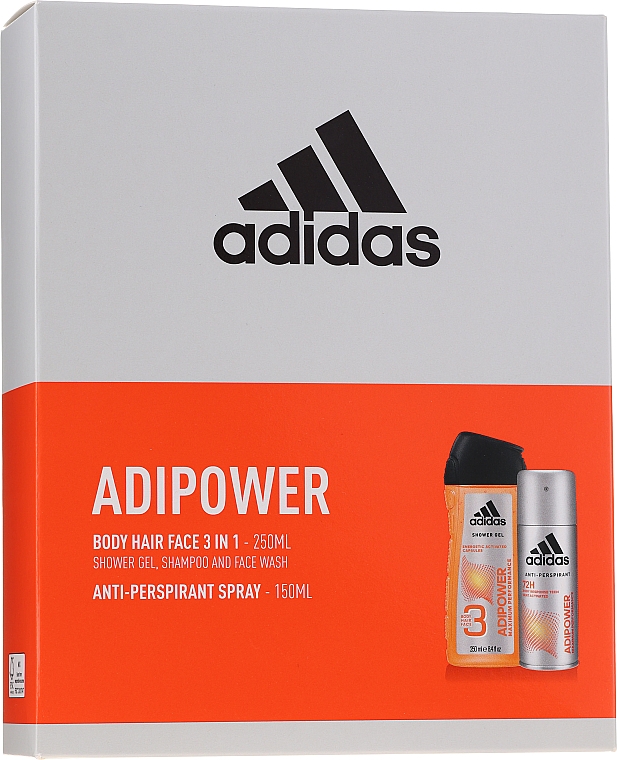 Набор для активных мужчин - Adidas Adipower Men (deo/150ml + sh/gel/250ml)