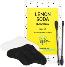 Парфумерія, косметика Засіб по догляду за шкірою носа - Etude House Lemon Soda Blackhead Remover Dual Kit