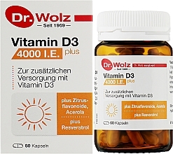 Харчова добавка "Вітамін Д3", 4000 МО - Dr. Wolz Vitamin D3 — фото N2