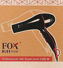 Фен для волосся з іонізацією, червоний/чорний - Fox Blue Eye 2100 W — фото N2