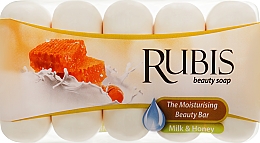 Духи, Парфюмерия, косметика Мыло "Молоко и мед" в эко-упаковке - Rubis Care Milk &Honey The Moisturising Beauty Bar