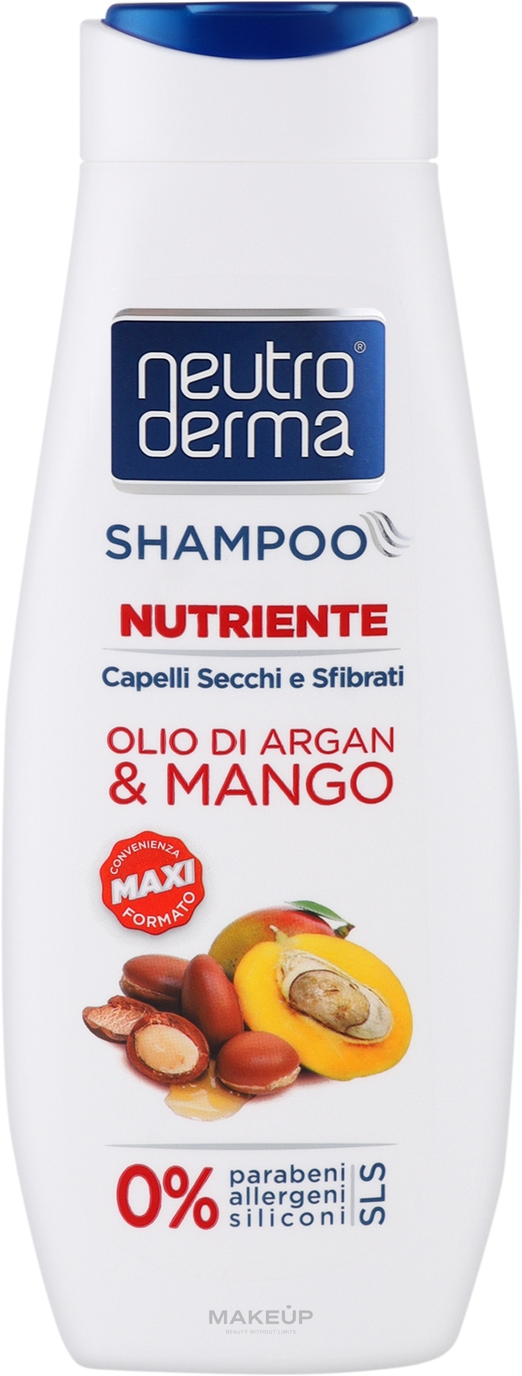 Поживний шампунь для волосся з Аргановою олією та манго - Neutro Derma Shampoo — фото 500ml
