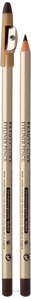 Контурний олівець для очей з точилкою - Eveline Cosmetics Eyeliner Pencil  — фото Brown