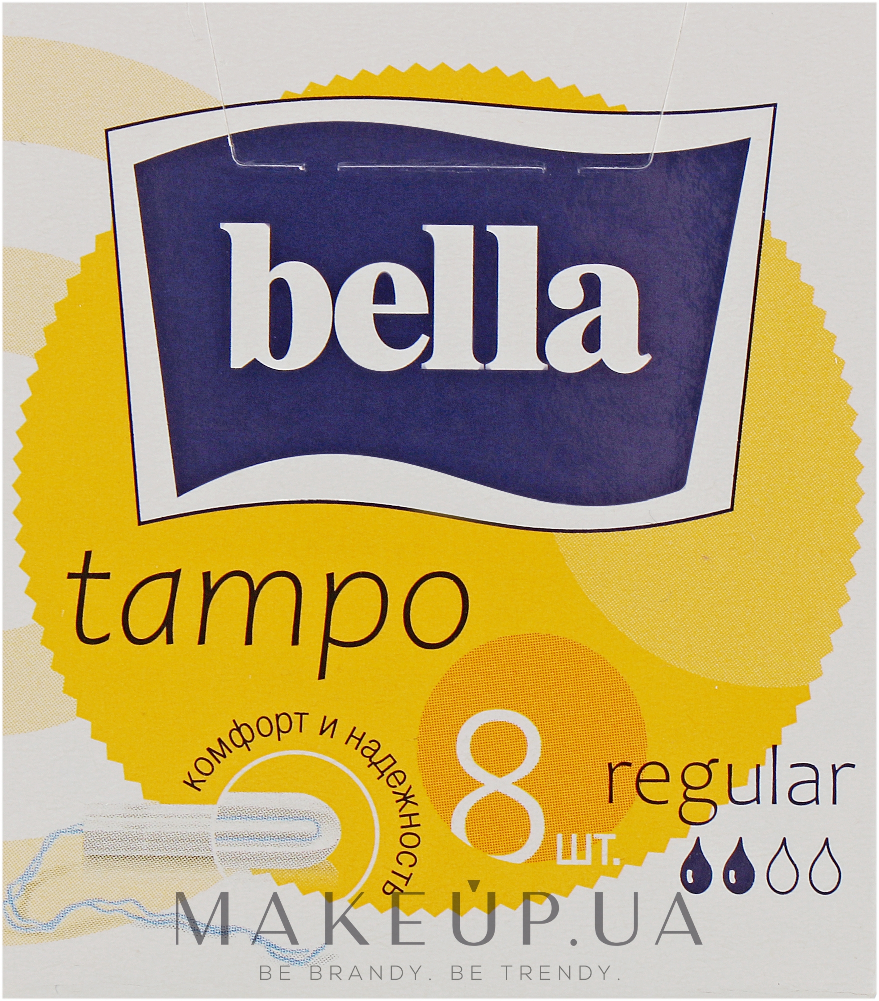Гигиенические тампоны Tampo Premium Comfort Regular, 8 шт - Bella — фото 8шт