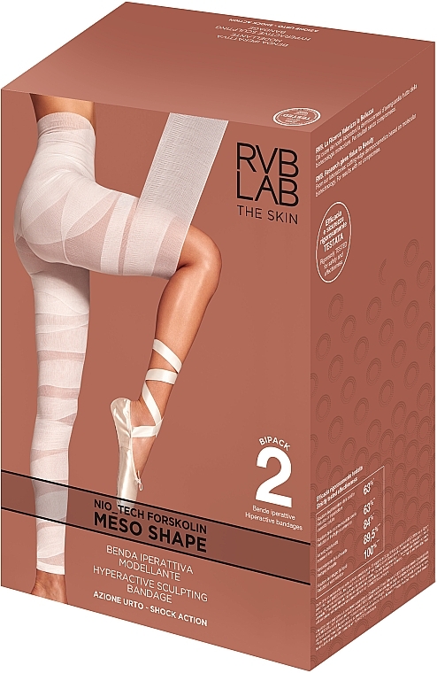Бандаж для тела с интенсивным ремоделирующим эффектом, 2 шт. - RVB LAB Meso Shape Bipack Hyperactive Sculpting Bandages — фото N1