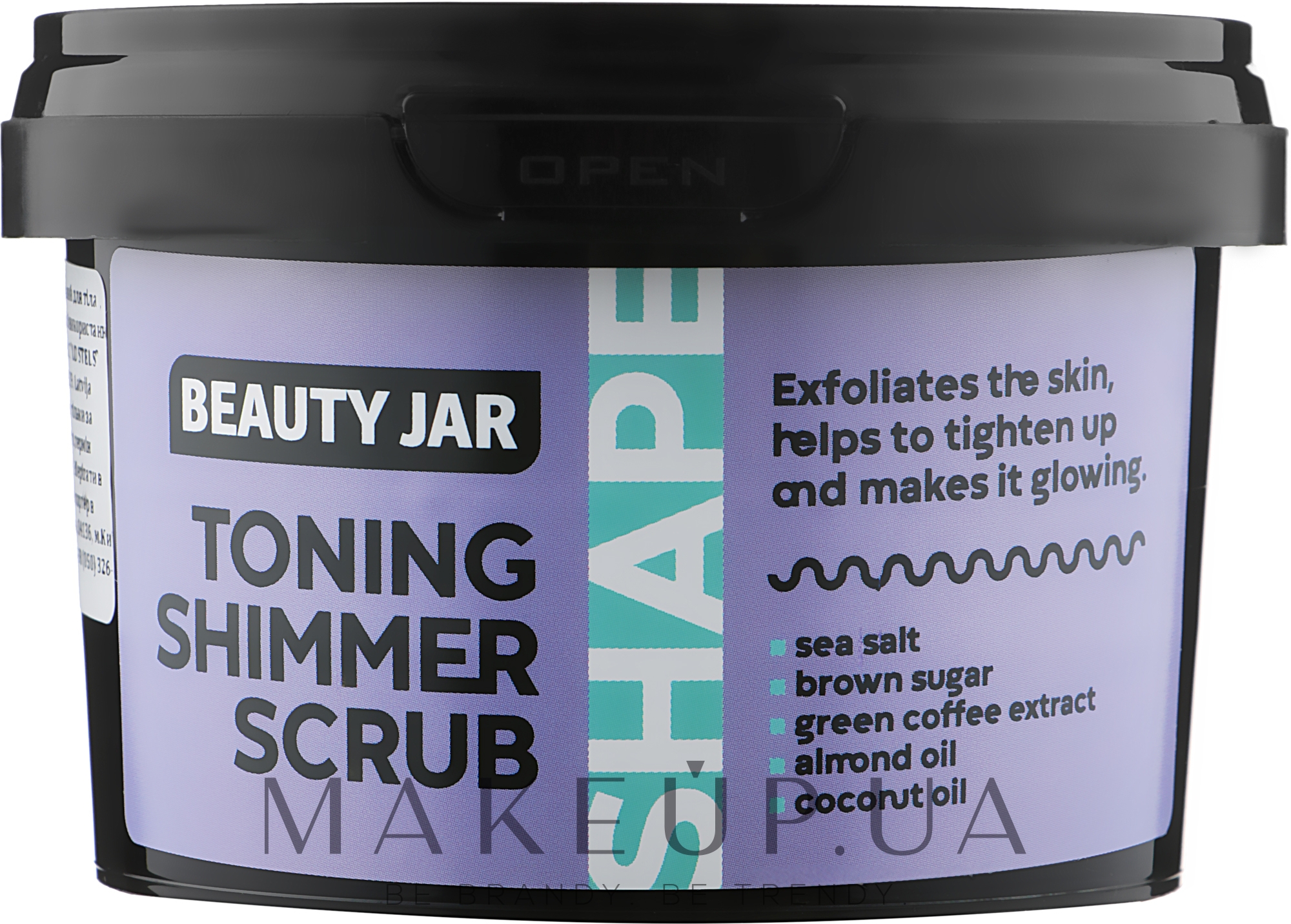 Тонізувальний скраб для тіла - Beauty Jar Toning Shimmer Scrub — фото 360g