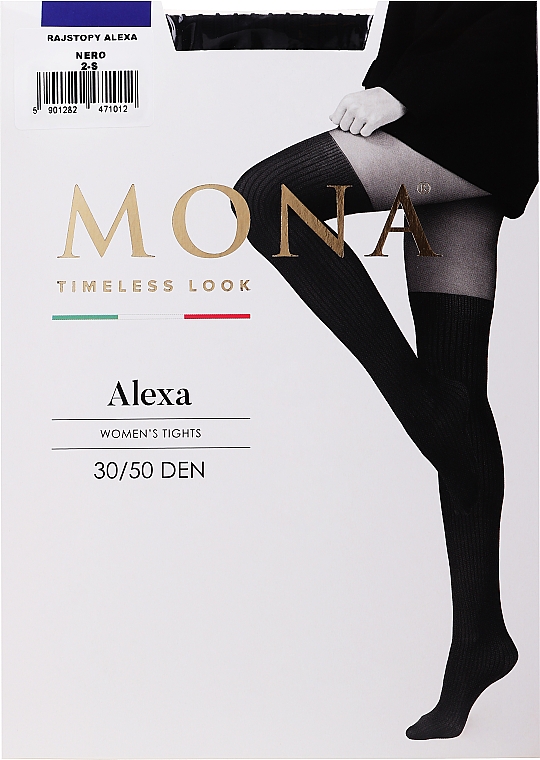 Колготки для жінок "Alexa" 30/50 Den, nero - MONA — фото N1