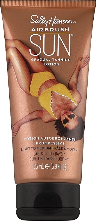 Автозасмага для тіла - Sally Hansen Airbrush Sun Gradual Tanning Lotion Light To Medium — фото N1