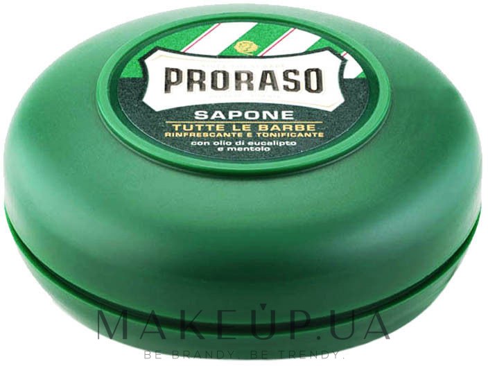 Тонизирующее мыло для бритья с экстрактом эвкалипта и ментола - Proraso Green Line Refreshing Soap — фото 150ml