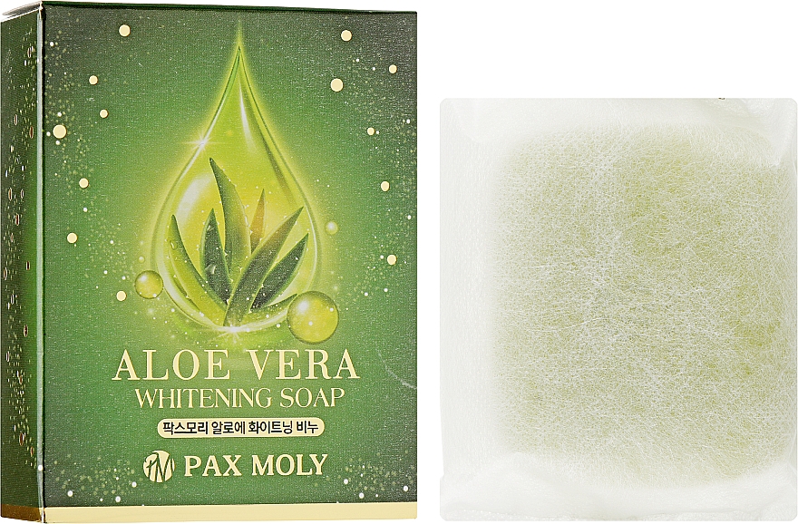 Мило для тіла з алое вера - Pax Moly Aloe Vera Whitening Soap — фото N1