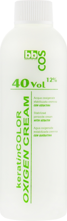 Окислитель кремообразный 12 % - BBcos Keratin Color Oxigen Cream 40 Vol — фото N1
