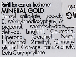 Картридж для аромадифузора в авто "Минеральное золото" - Millefiori Milano Icon Refill Mineral Gold — фото N2