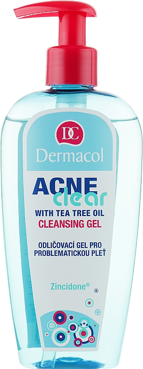 Гель для демакіяжу та очищення проблемної шкіри - Dermacol Acne Clear Make-Up Removal & Cleansing Gel