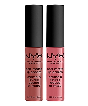 Набор - NYX Professional Makeup Soft Matte Lip Cream Duo Gift Set (lip/stick/2x8ml) — фото N3