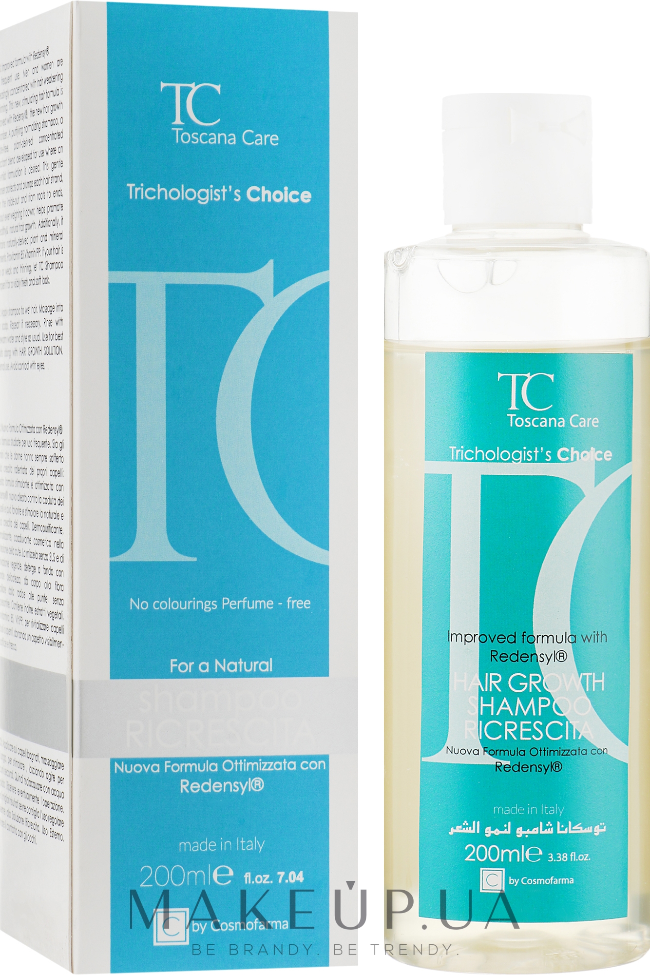 Шампунь для стимуляции роста волос - Cosmofarma Toscana Care Shampoo Ricrescita — фото 200ml