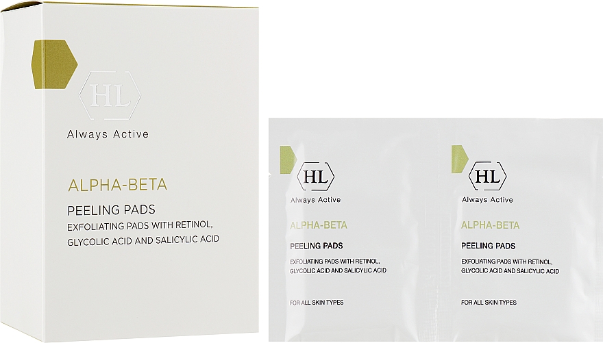 Відлущувальні очищувальні серветки для всіх типів шкіри - Holy Land Cosmetics Alpha-Beta & Retinol Peeling Pads — фото N2