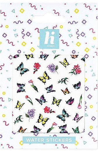 Водные наклейки для ногтей "Бабочка" - Hi Hybrid Butterfly Water Nail Sticker — фото N1