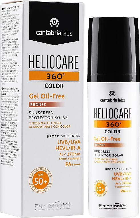 Сонцезахисний гель з тоном на водній основі - Heliocare 360 Gel Oil Free Color Spf 50 — фото N2