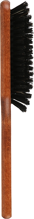 Гребінець для волосся на гумовій подушці із зубцями зі щетини кабана, 6 рядків, темний - Gorgol — фото N2