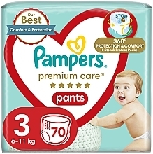 Духи, Парфюмерия, косметика Подгузники-трусики Premium Care Pants 3 (6-11кг), 70шт. - Pampers