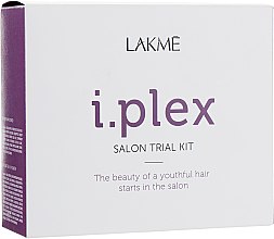 Пробный салонный набор для восстановления волос - Lakme I.Plex Salon Trial Kit (treatment/3x100ml) — фото N1