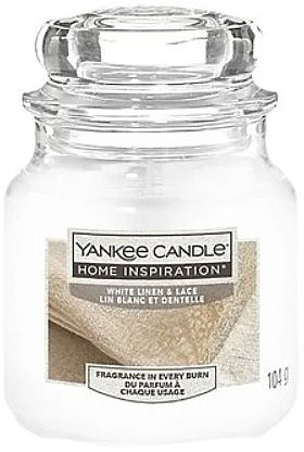 Ароматическая свеча в банке - Yankee Candle Home Inspiration White Linen & Lace — фото N1