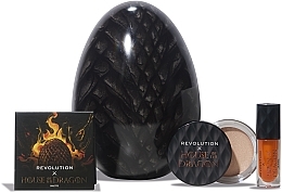 Набор - Makeup Revolution House of Dragon Glow Set (highlighter/10g + l/gloss/4.5ml + pal/0.5g) — фото N1