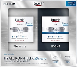 Набор - Eucerin Hyaluron-Filler 3x Effect (day/cr/50ml + night/cr/50ml) — фото N1