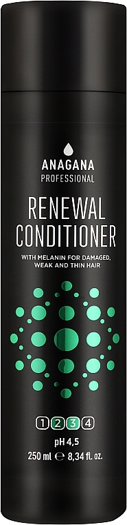 Кондиціонер для пошкодженого волосся - Anagana Professional Renewal Conditioner With Melanin — фото N1