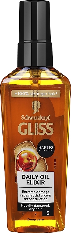 Доглядаюча олія для дуже пошкодженого та сухого волосся  - Schwarzkopf Gliss Kur Oil Nutritive Elixir