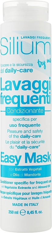 Маска питательная для ежедневного использования с маслом миндаля и алоэ - Silium Lavaggi Frequenti Easy Mask
