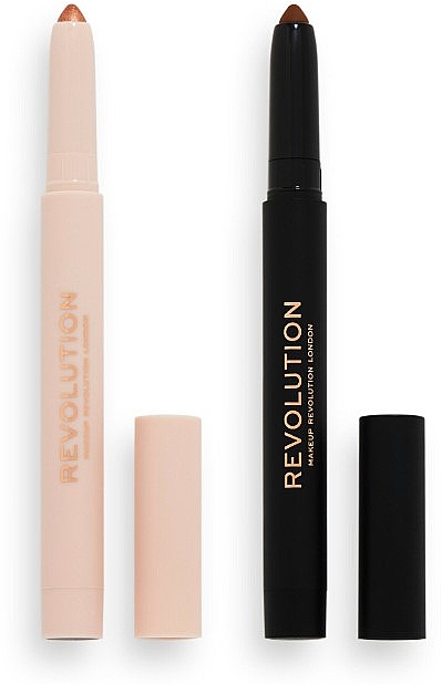 Набор карандашей для контура и оформления глаз - Makeup Revolution Contour & Shadow Crayons (eye/cr/2x1,2g) — фото N2