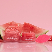 Набір "Кавун" - NCLA Beauty Watermelon Lip Care (l/balm/10ml + l/scrub/15ml + scrubber) — фото N3
