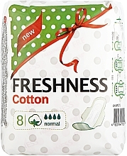 Духи, Парфюмерия, косметика Гигиенические ультратонкие прокладки с крылышками, 8шт - Freshness Cotton Normal Soft