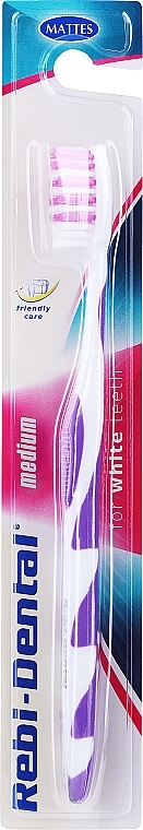 Зубна щітка Rebi-Dental M57, середньої жорсткості, фіолетова - Mattes Rebi-Dental Medium Tothbrush — фото N1