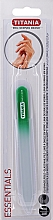 Парфумерія, косметика Скляна пилочка для нігтів, зелена - Titania Nail File