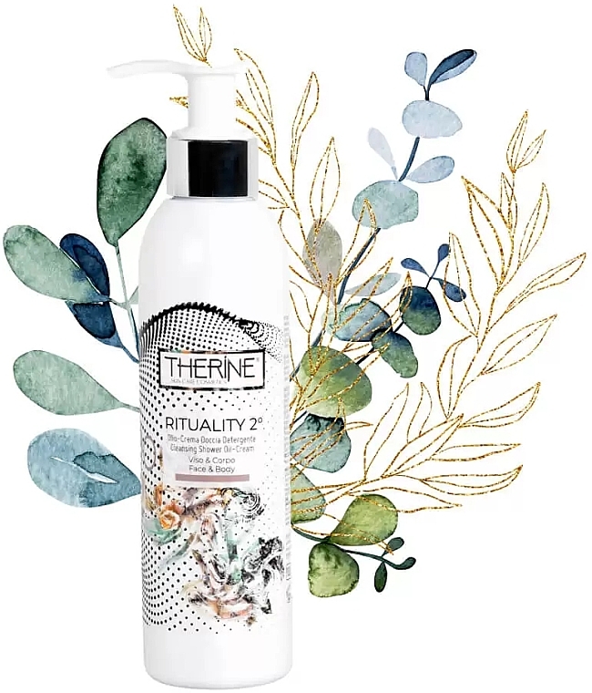 Очищувальна олія-крем для душу, для обличчя й тіла - Therine Rituality N°2 Cleansing Shower Oil-Cream Face & Body — фото N1